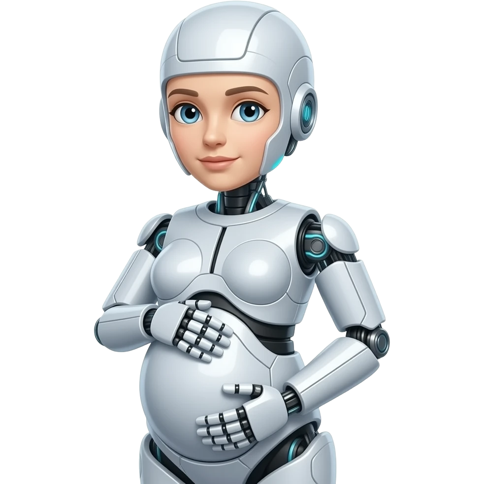 robot pregnant emoji