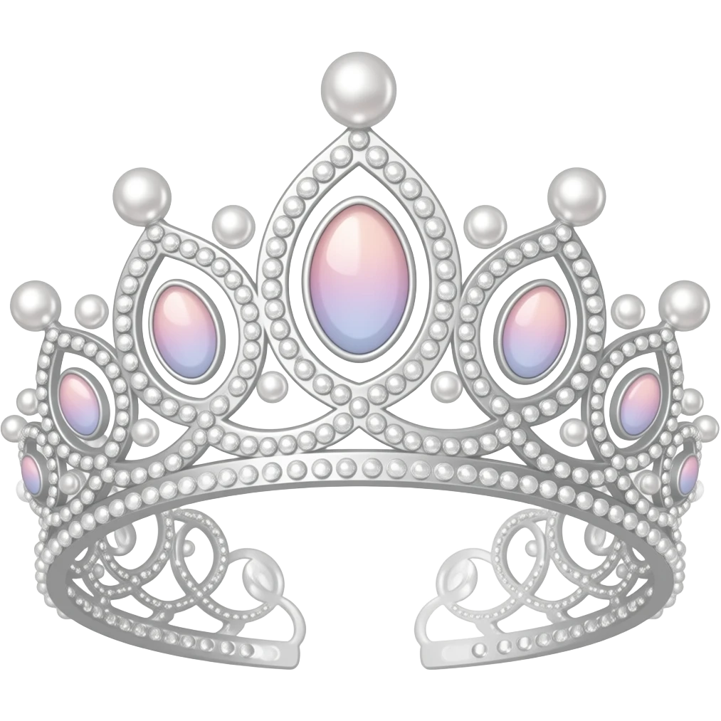 Pastel princess crown emoji