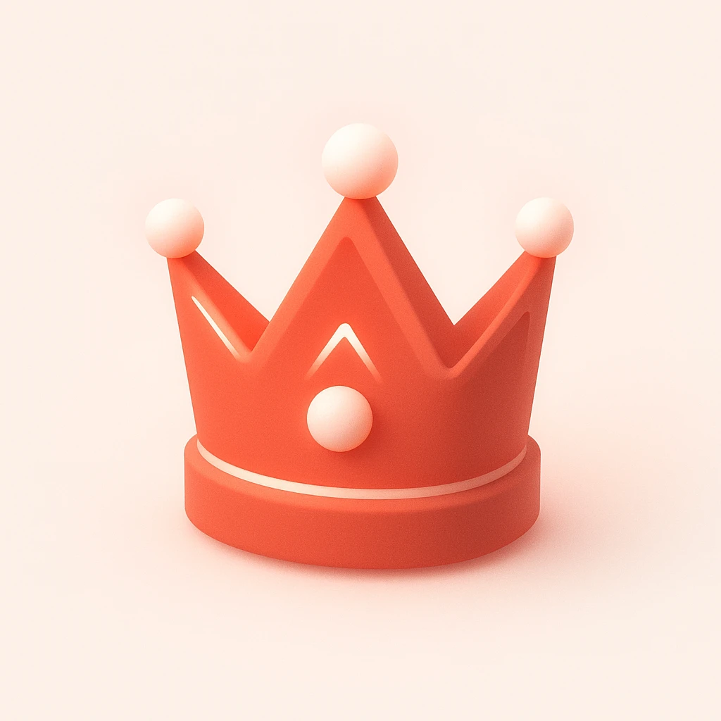 glowing red crown, vibrant, dramatic lighting emoji