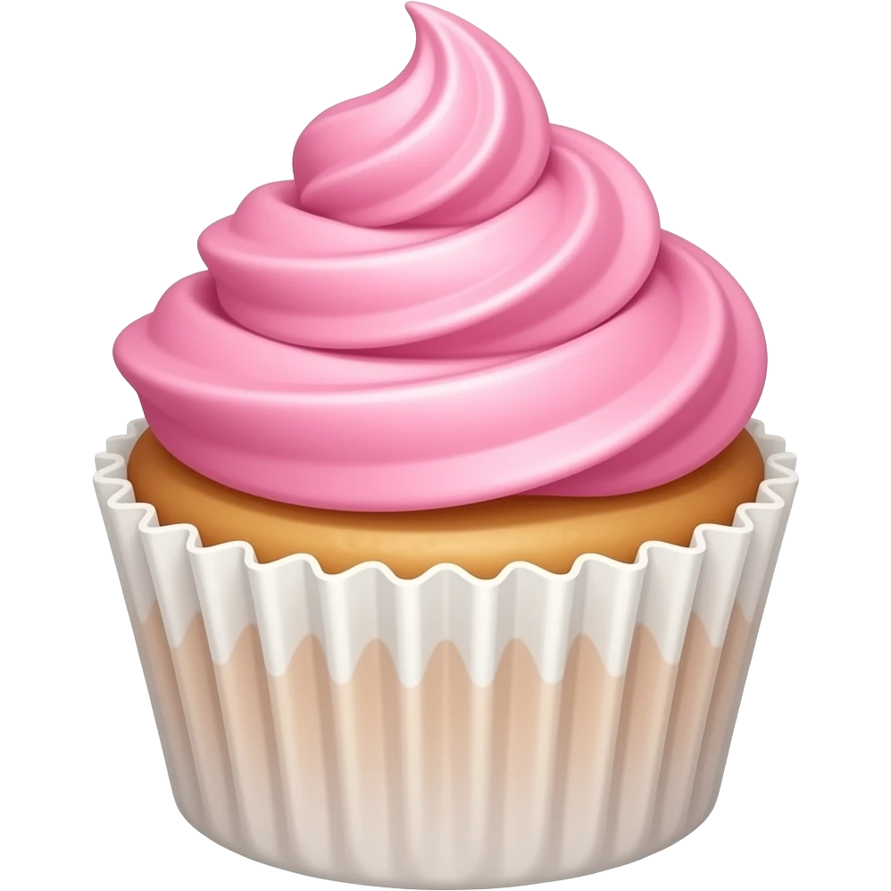 Cupcake with pink icing emoji