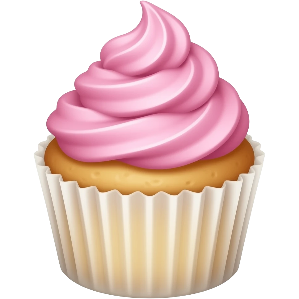 Cupcake with pink icing emoji