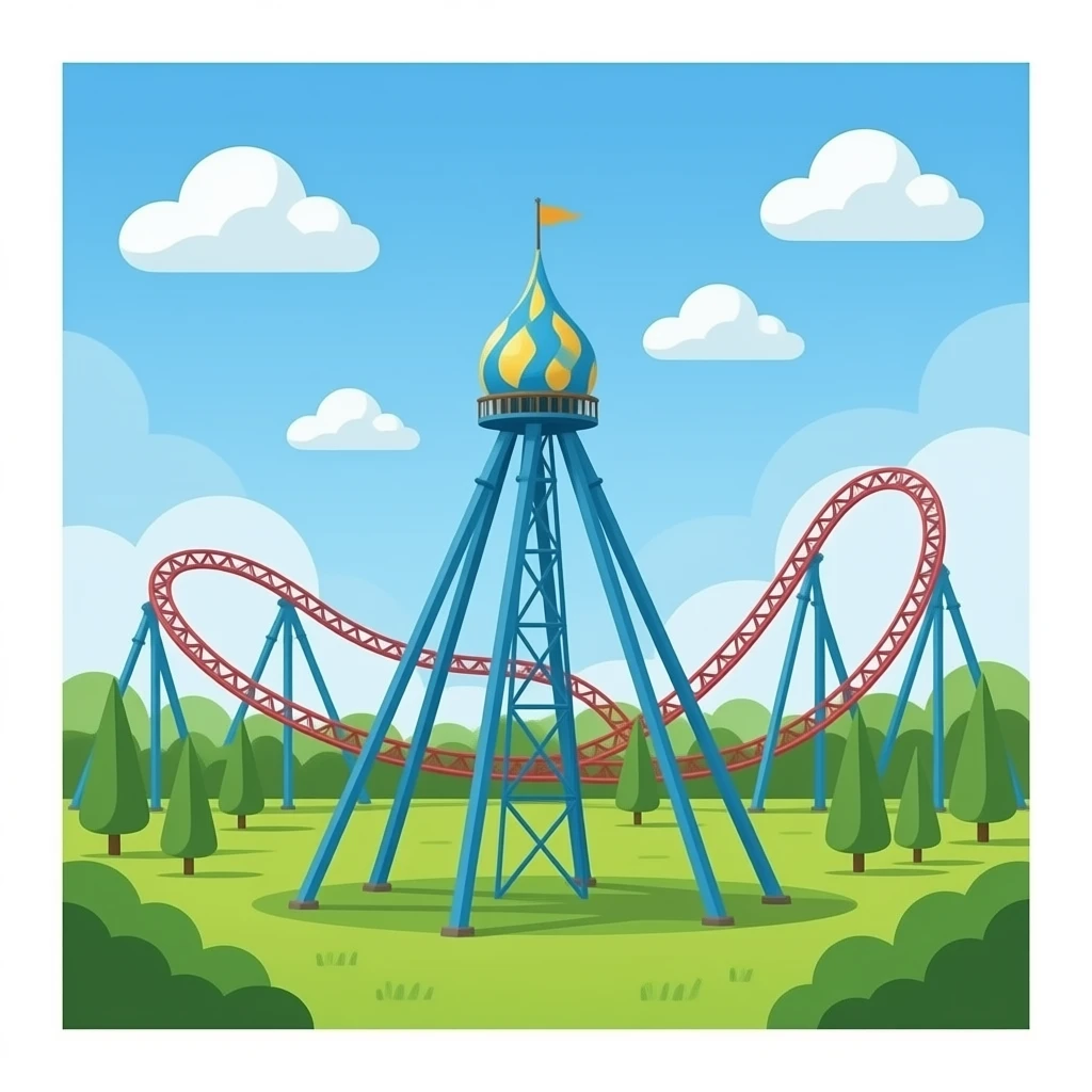 Mega drop tower ride emoji