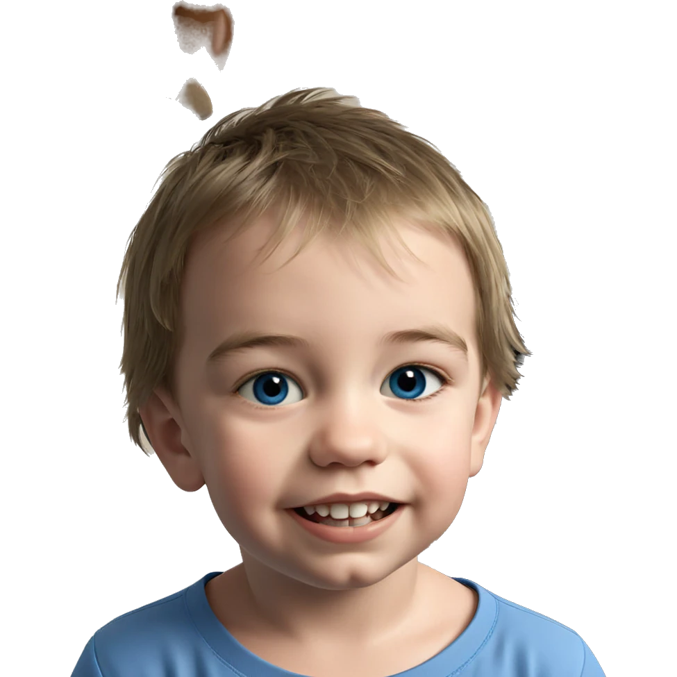 smiling boy in blue shirt emoji