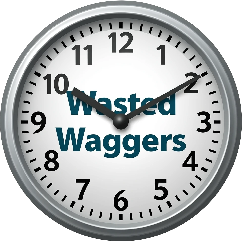 Wasted Wagers text tick tock clock emoji