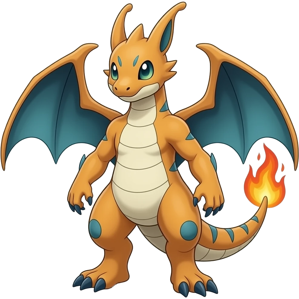Gabite-Veemon-ExVeemon-Digimon-Latias-Peppercat-Pokémon-Flamedramon-fusion-animal-hybrid-creature, Full body emoji