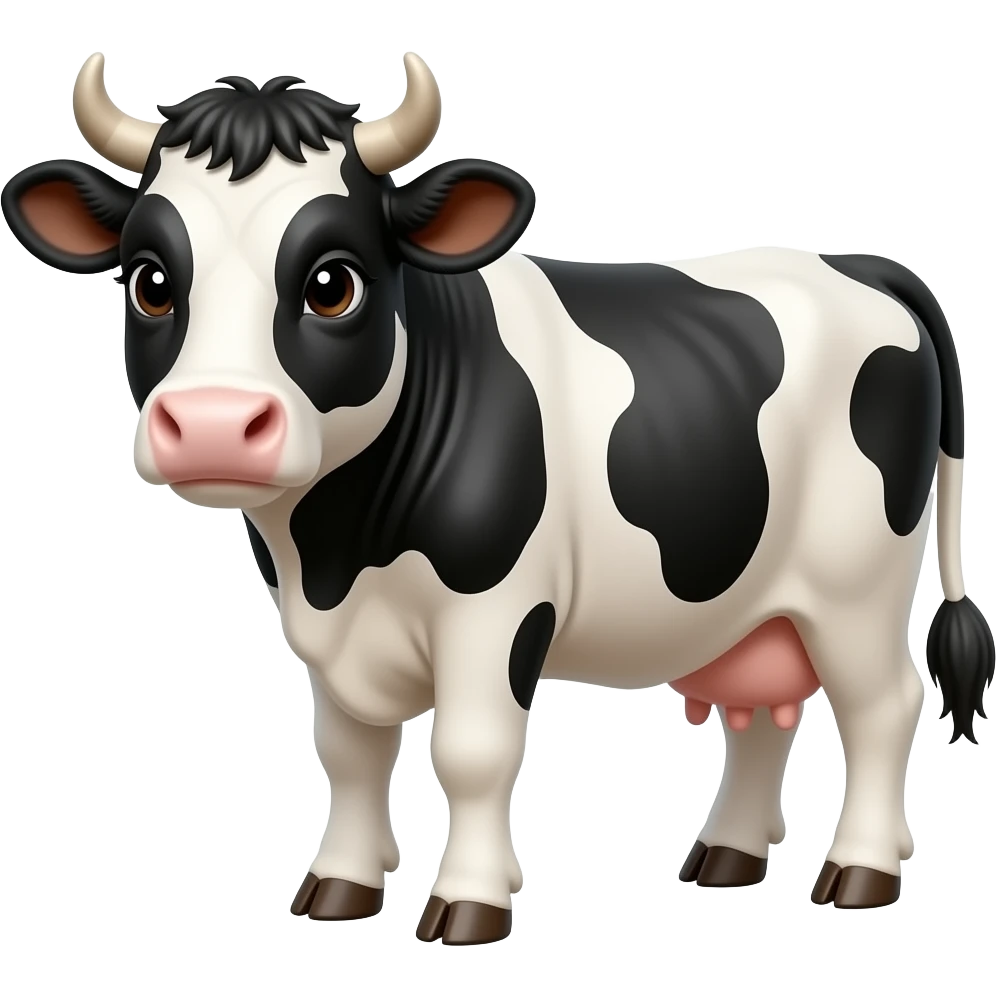 a premium cute wagyu cow that ready to be a wagyu meat emoji