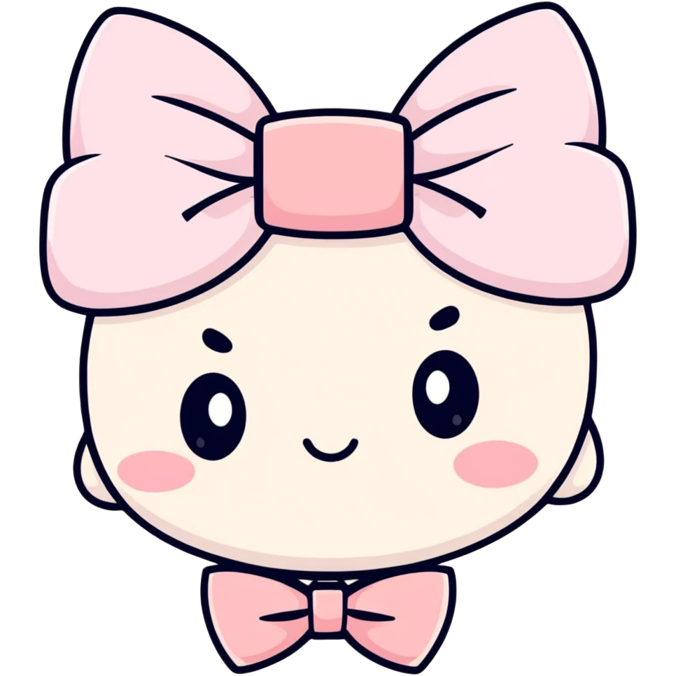 Baby pink bow  emoji