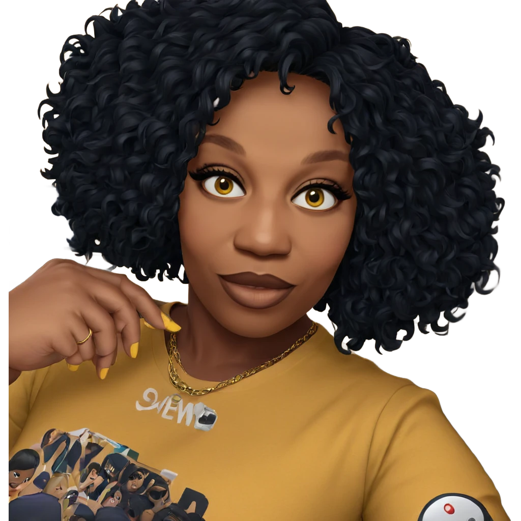 confident girl in yellow shirt emoji