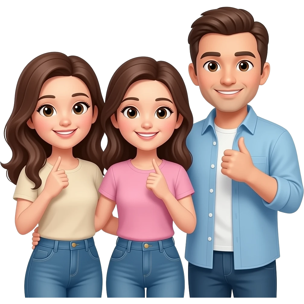 Three people in which there is me(female) and my bestie(female) and her boyfriend (male) together cutely emoji