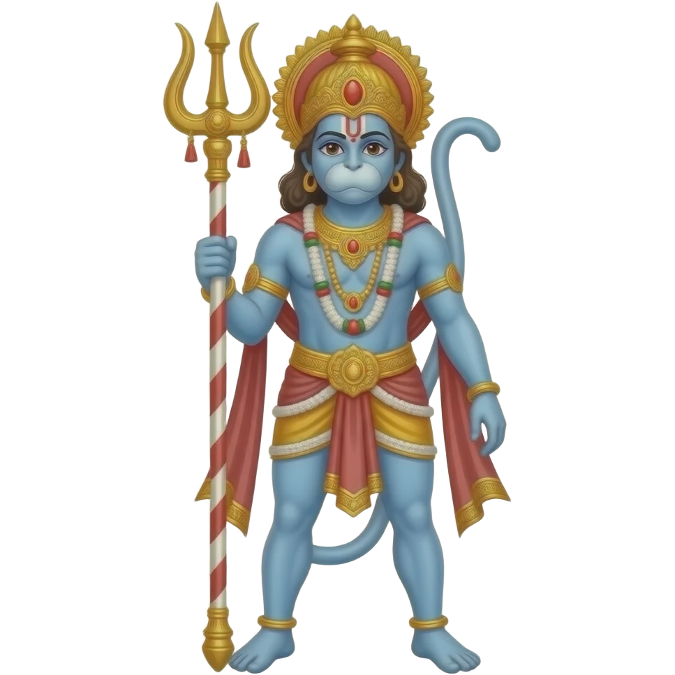 ”Veer Hanuman murti gada standing pose” emoji