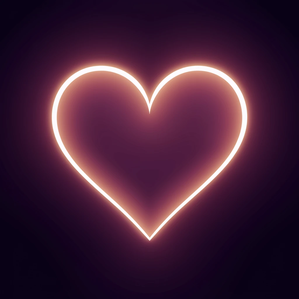 heart with a soft glow emoji