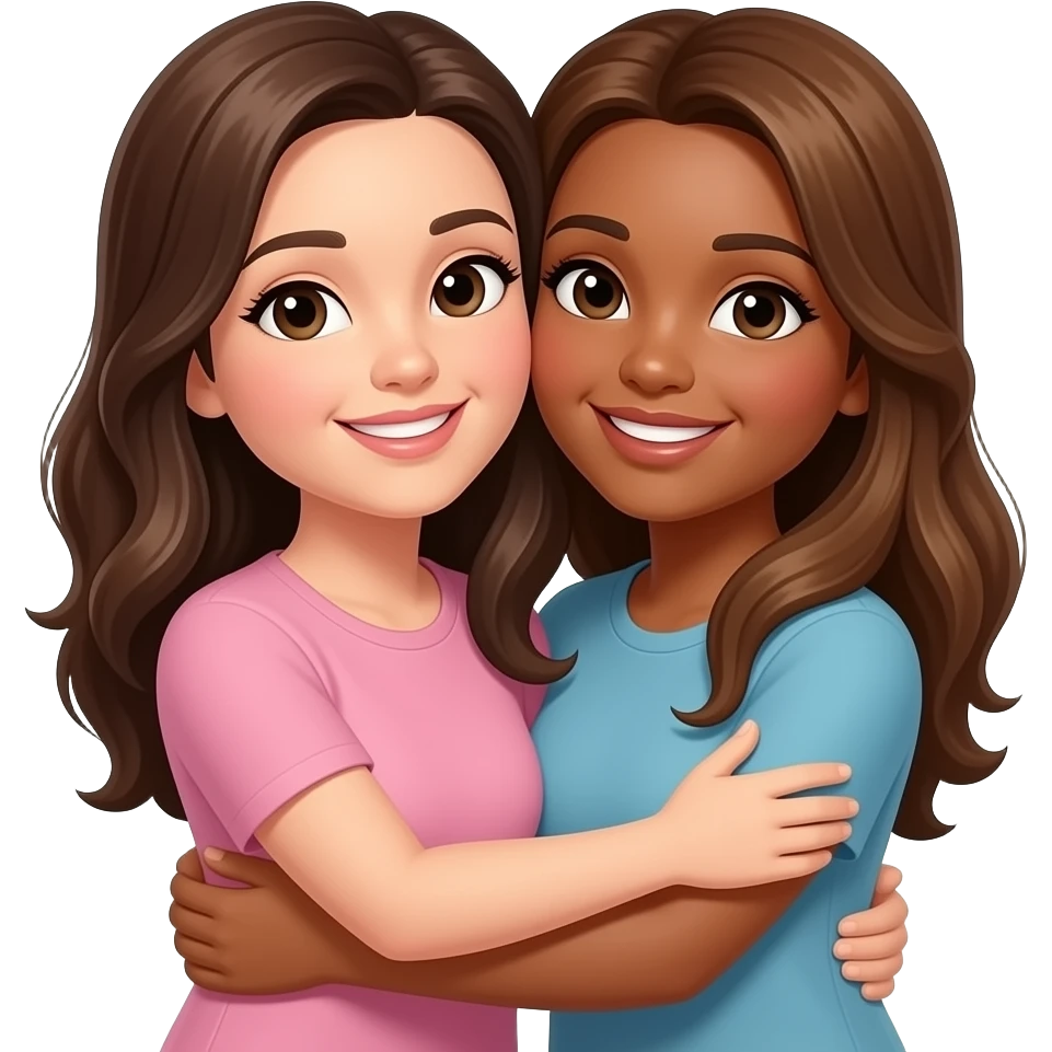 dos mujeres abrazandose emoji