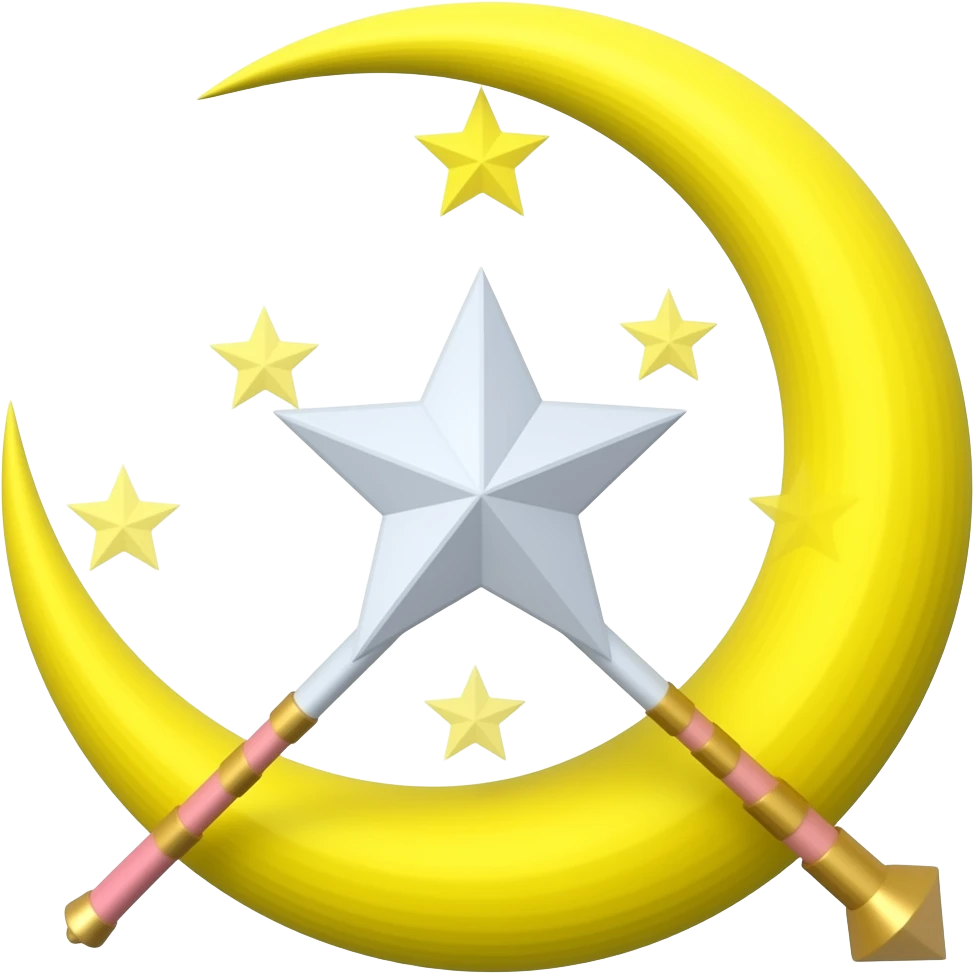 Yellow sailor moon wand emoji