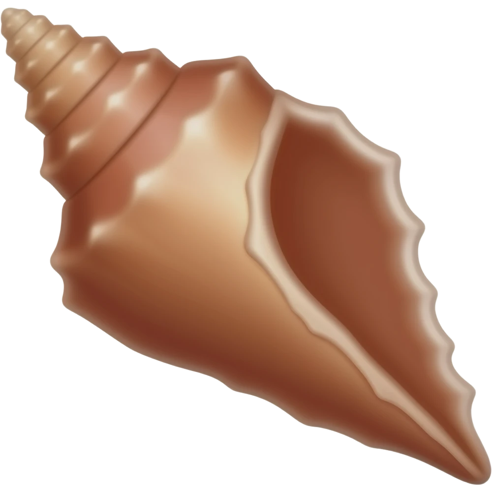 red colored conus shell emoji