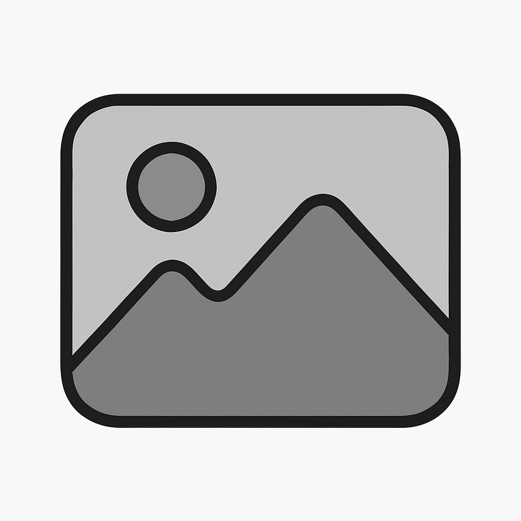 simple image placeholder, gray background, rounded rectangle shape, generic photo icon in center emoji