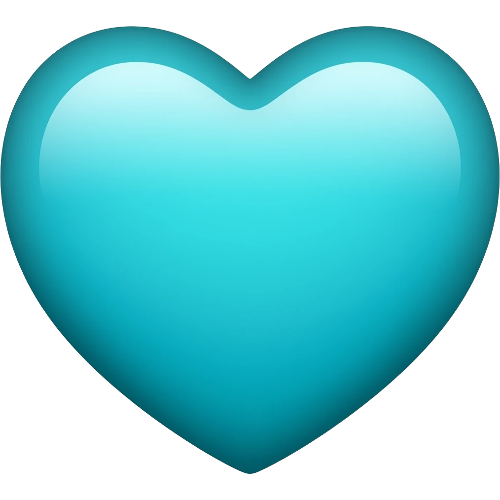 Turquoise heart emoji