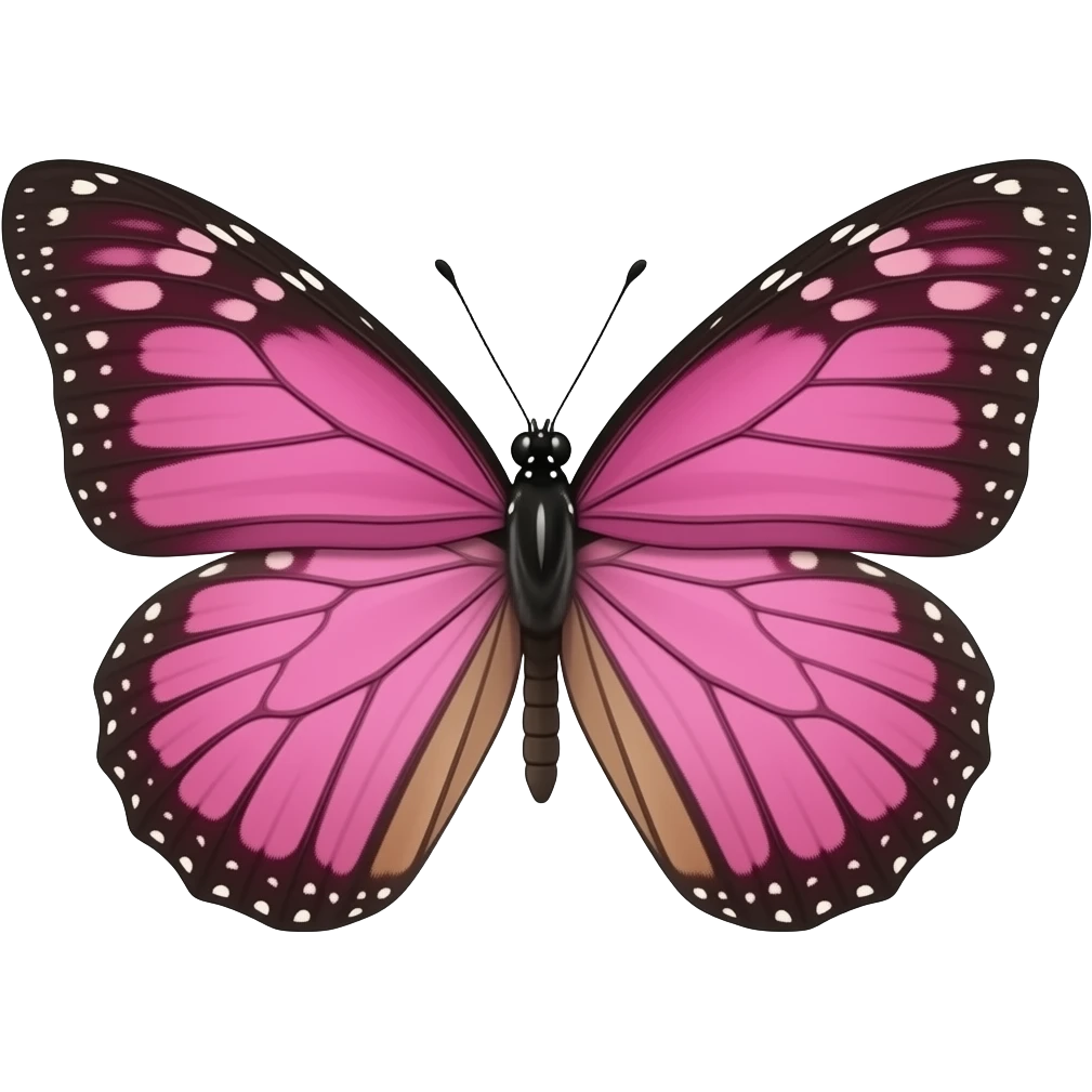 Pink butterfly emoji