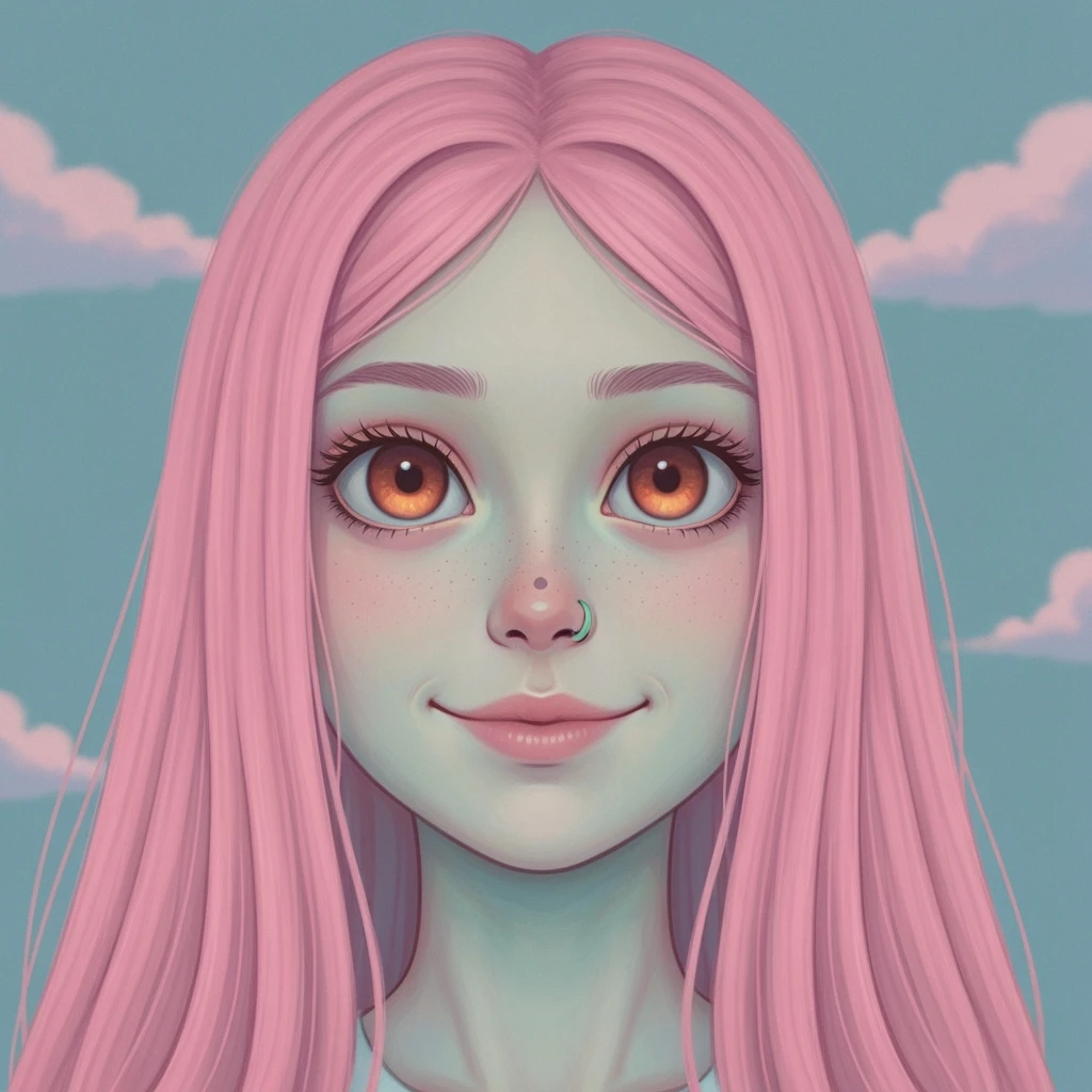 pastel horror profile picture, cute, expressive, minimal, variation 2 emoji