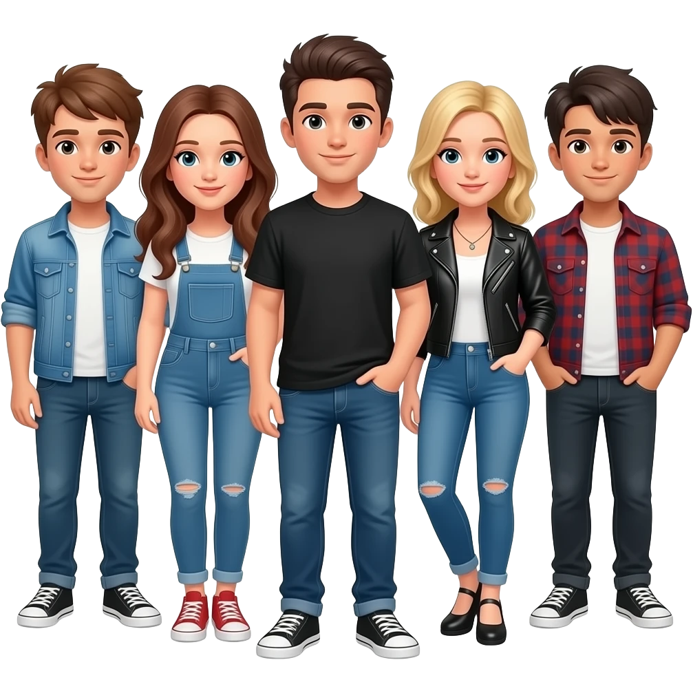 a poster with a music band for teens emoji