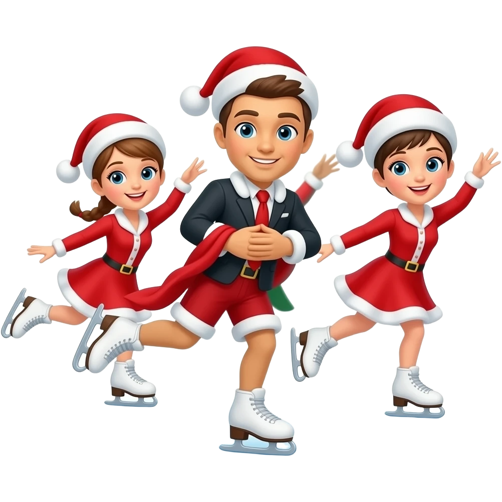 Christmas skating show emoji