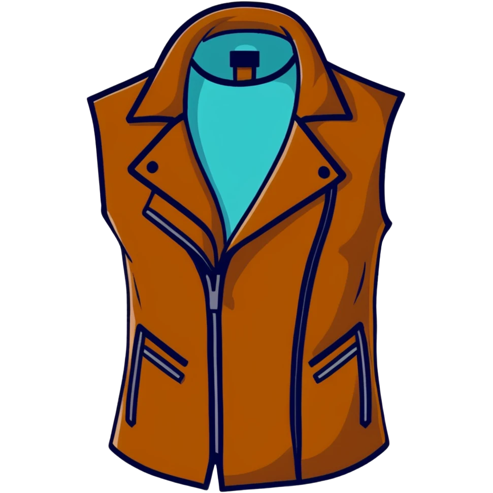 Brown leather vest emoji