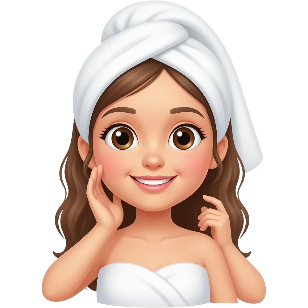 Coming girl having spa day emoji