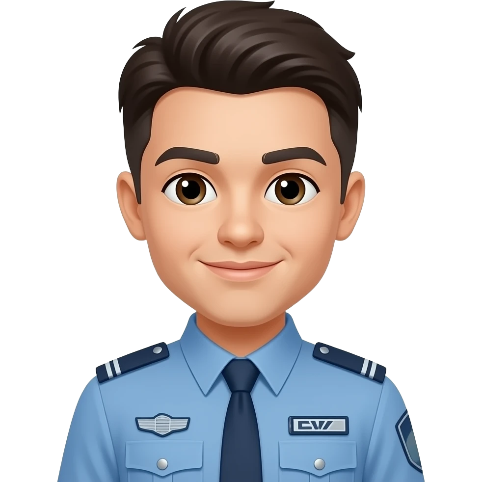 com farda azul emoji