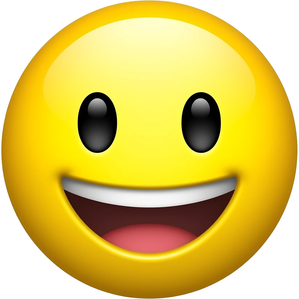 I want an amused yellow face emoji emoji