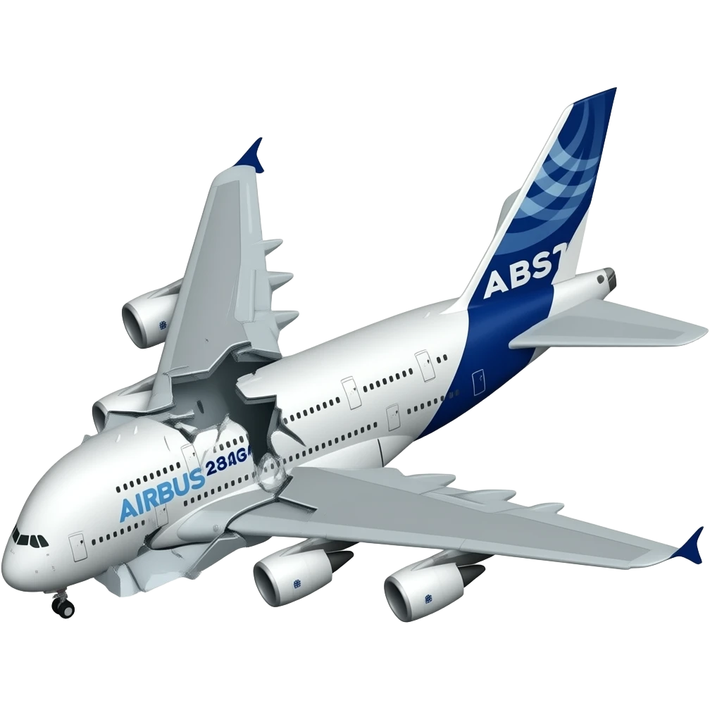 Crashed Airbus a380 emoji