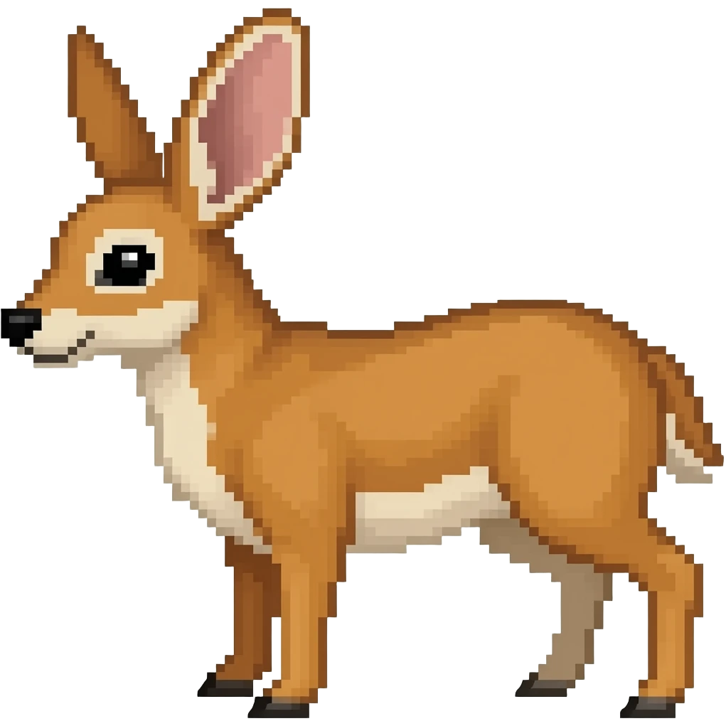 Pixelated jackalope from "Animal Jam" emoji