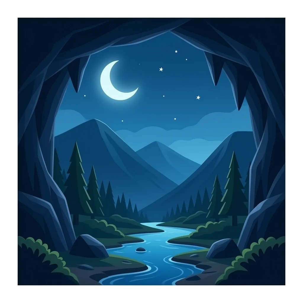 une grotte très sombre emoji