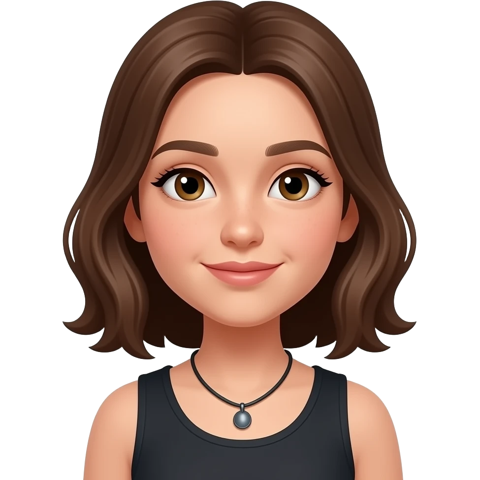 teenage girl with no braciers emoji