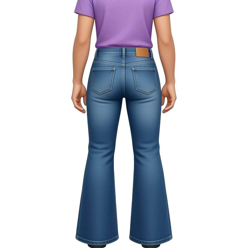 Wearing Apple bottom jeans from the back. emoji