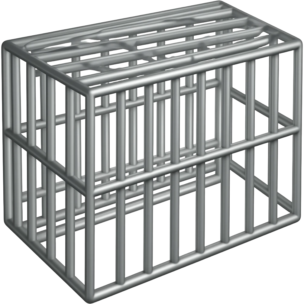 one side of metal cage emoji