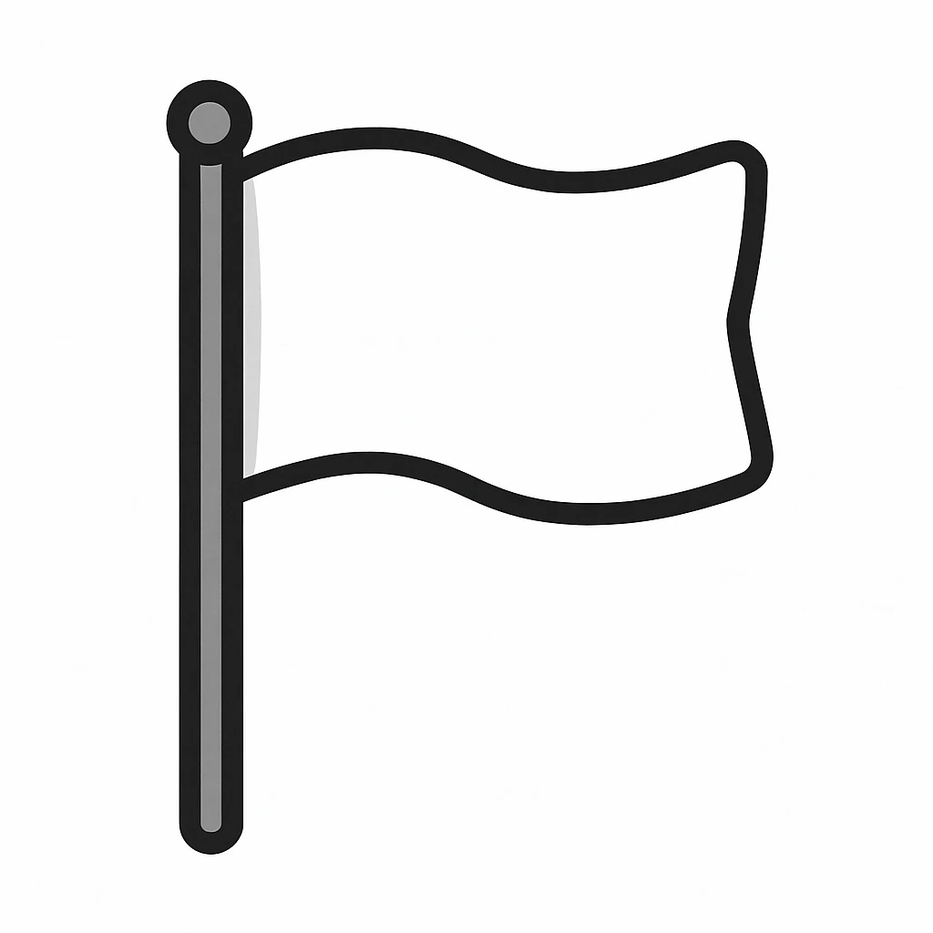 white flag, minimalist style, no text emoji