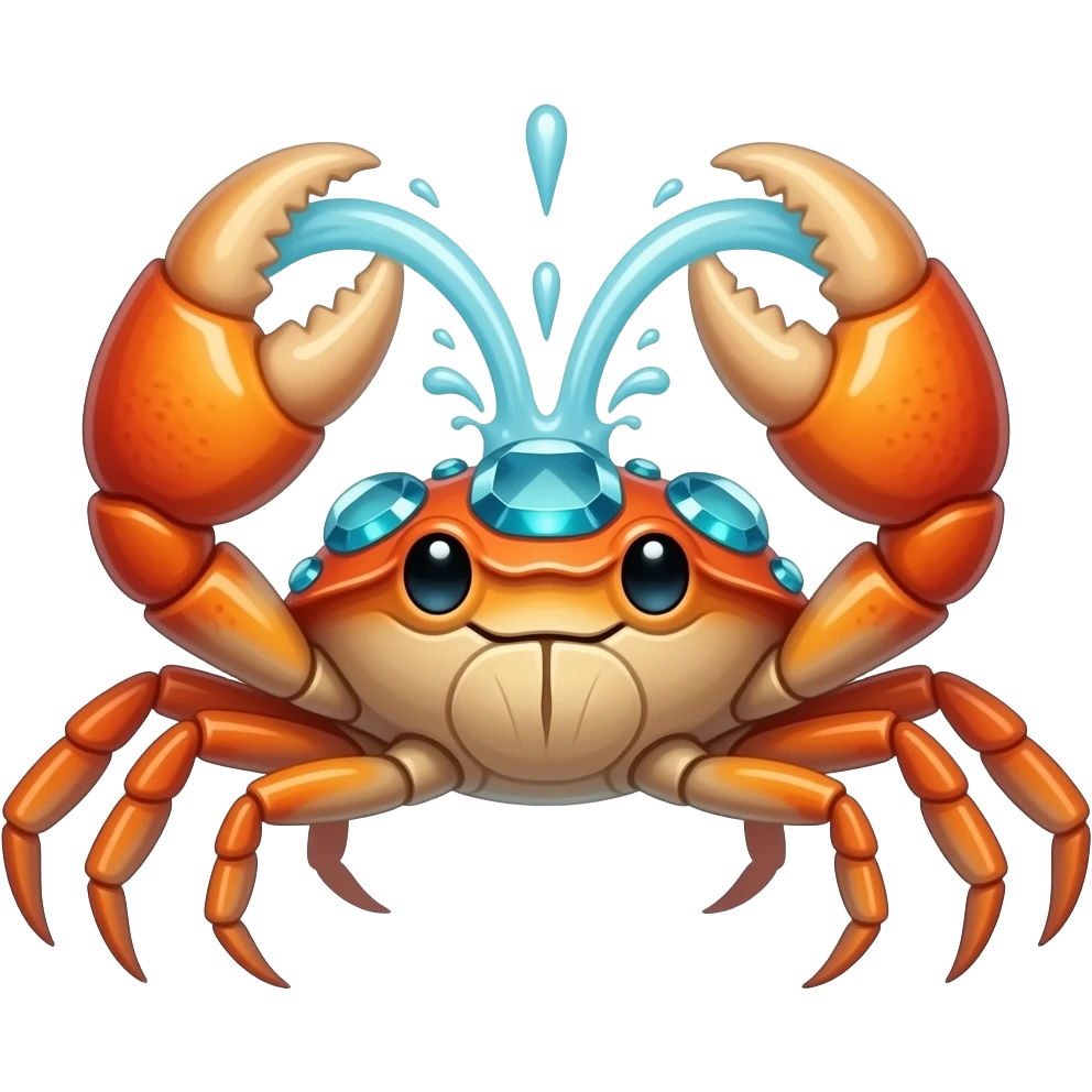 Marinibble A tiny crab-like creature that gathers shiny stones on its back. It snaps a 4 big strong claws that burst with pressurized water. emoji