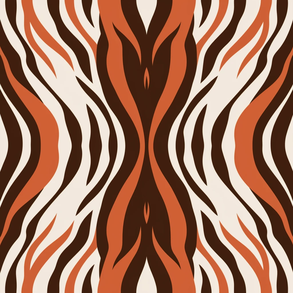 tiger print pattern in autumn colors, orange brown beige palette, abstract seamless texture, bold stylish background emoji
