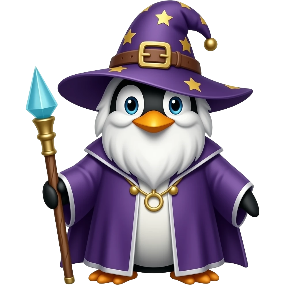 Penguin Wizard emoji