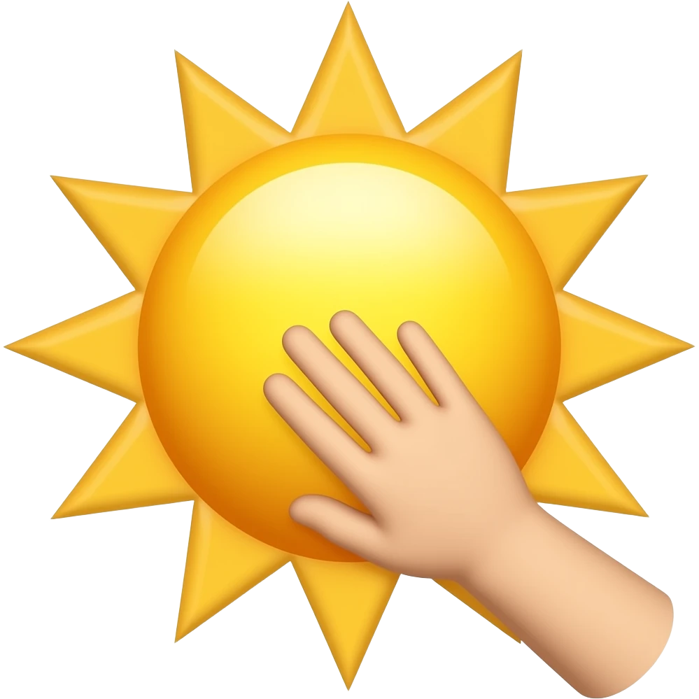 je veux des emoji soleil qui es decourager la main dans le visage emoji