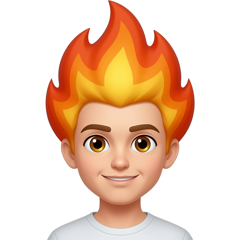 Flame boy emoji
