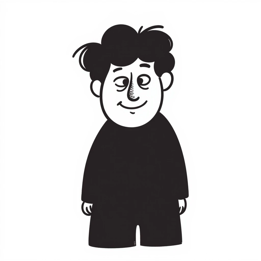 ugly face, hand-drawn doodle, messy and funny emoji