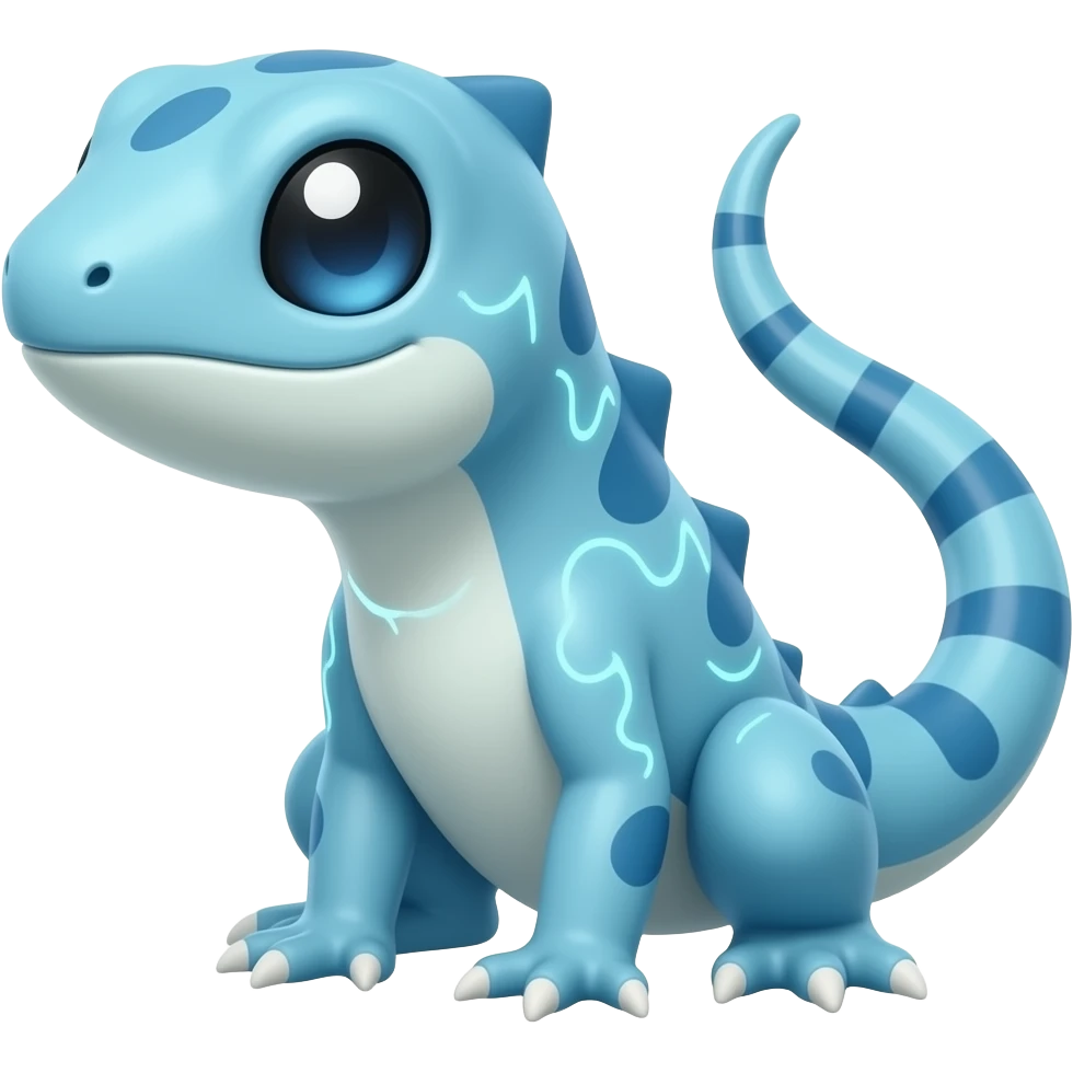 blue electric lizard  fakemon emoji