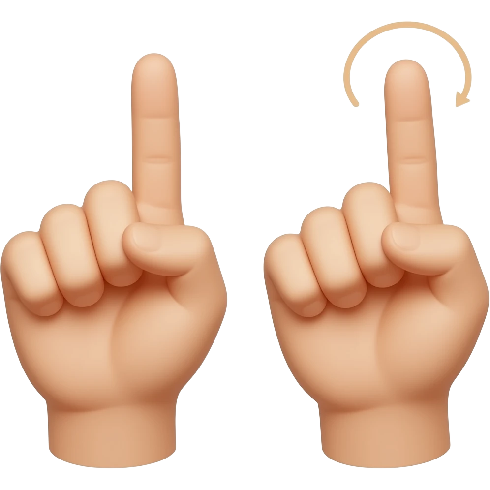 Left hand thumb pointer circle right hand pointer inside left hands circle emoji