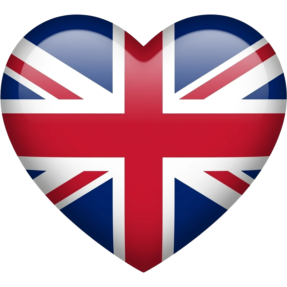 United Kingdom heart flag emoji