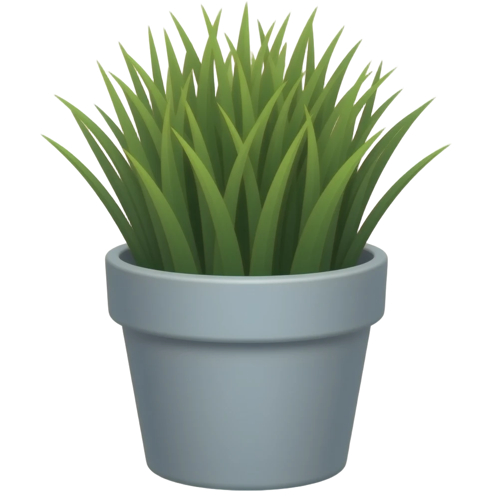 tiny small grey plant pot emoji