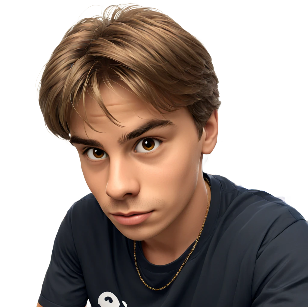 male portrait with brown hair emoji