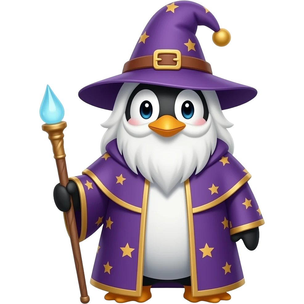 Penguin Wizard emoji
