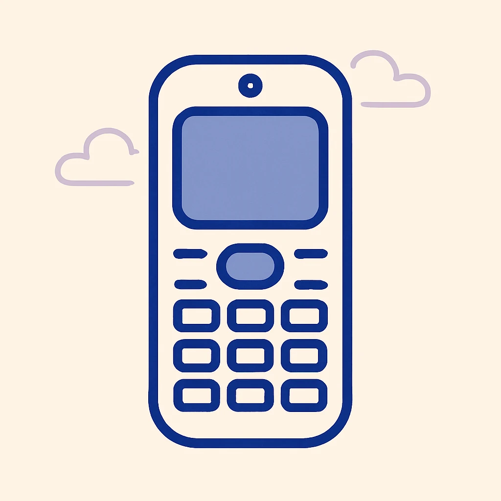 modern minimal flat icon style cell phone emoji