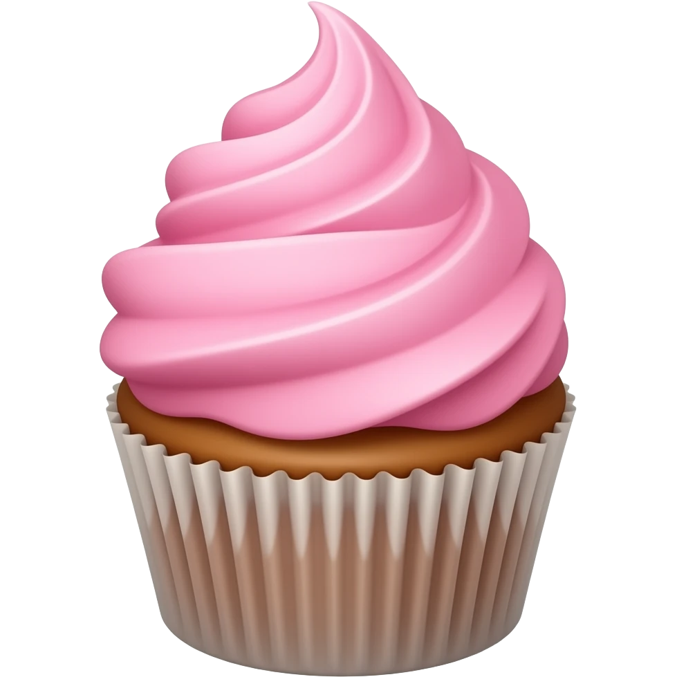 Cupcake with pink icing emoji