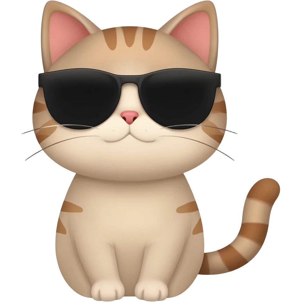 Cat wearing sunglasses emoji